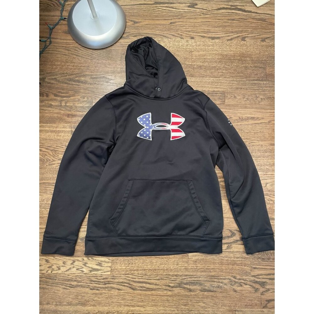Under Armour Men's Freedom Black Storm Fleece Hoodie Size M